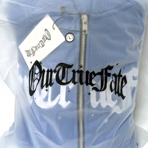Our True Fate Unisex Adult Hoodie 888 Full Zip-up Blue Various Sizes - Picture 5 of 10
